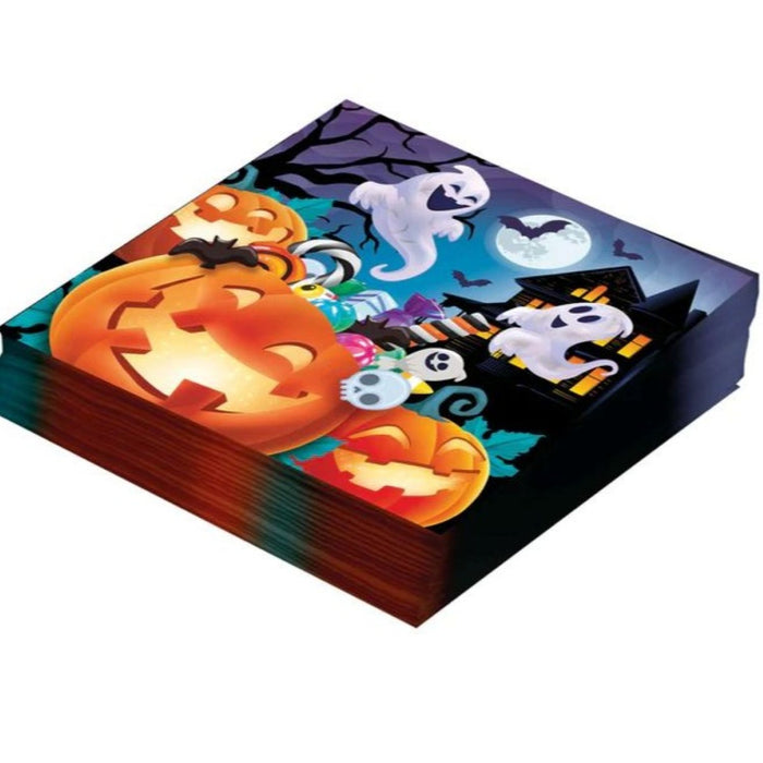 Halloween "Geister & Kürbisse" | Servietten 33x33cm/20Stk.