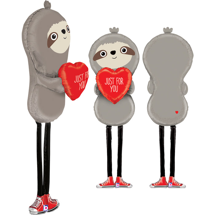 66" Folienballon Airwalker "Faultier JUST FOR YOU" | 172 cm