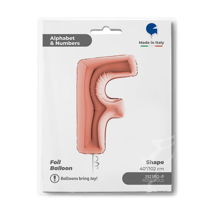 Riesenbuchstabe Folienballon 40"/102cm | Rosegold #F