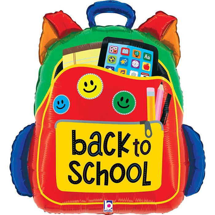 Shape Folienballon "Back to School Rucksack" | 64 cm