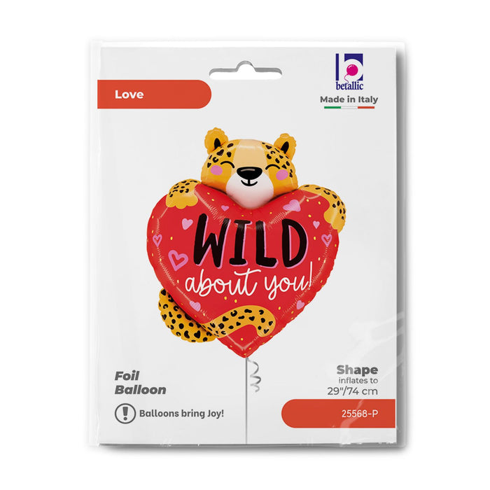Shape Folienballon Gepard "Wild about you!" | 74 cm