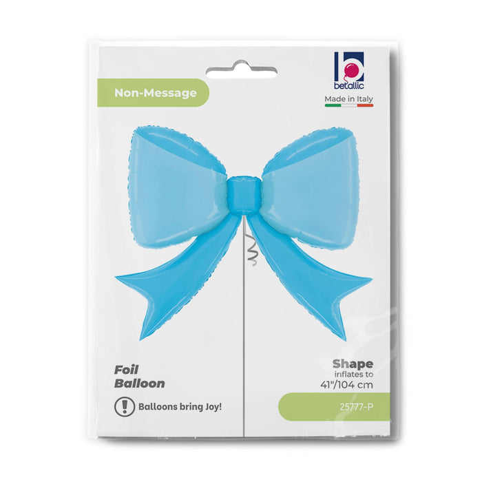 41" Folienballon Shape Schleife Blau | 90 cm