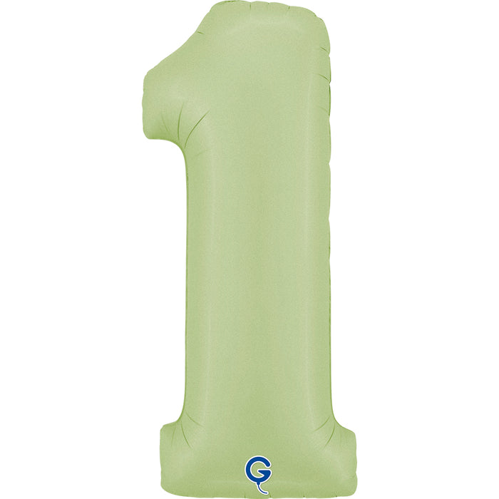 Riesenzahl Folienballon 26"/66cm | Satin Olive #1