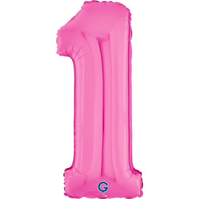 Riesenzahl Folienballon 26"/66cm | Pink #1