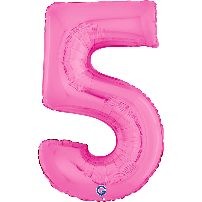 Riesenzahl Folienballon 26"/66cm | Pink #5