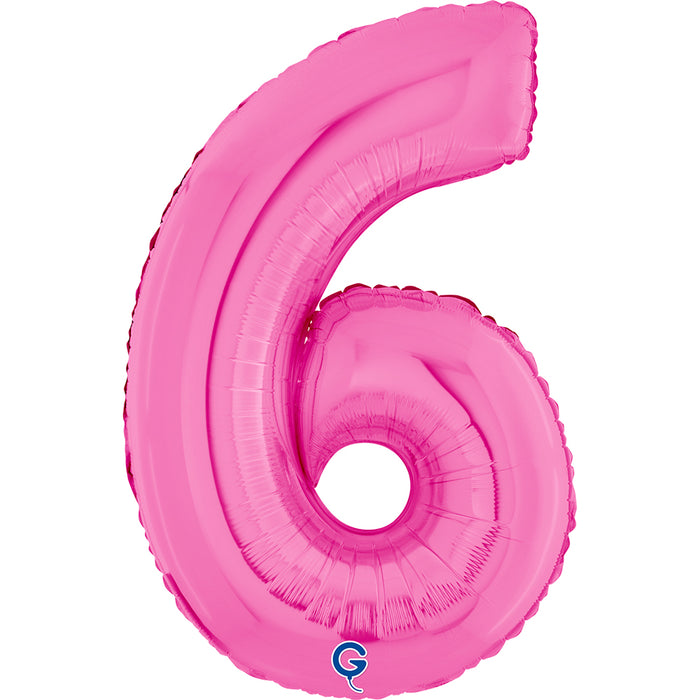 Riesenzahl Folienballon 26"/66cm | Pink #6