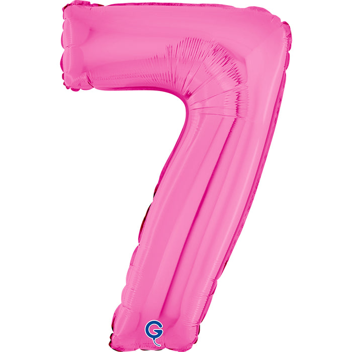 Riesenzahl Folienballon 26"/66cm | Pink #7