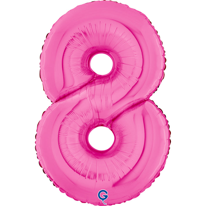 Riesenzahl Folienballon 26"/66cm | Pink #8