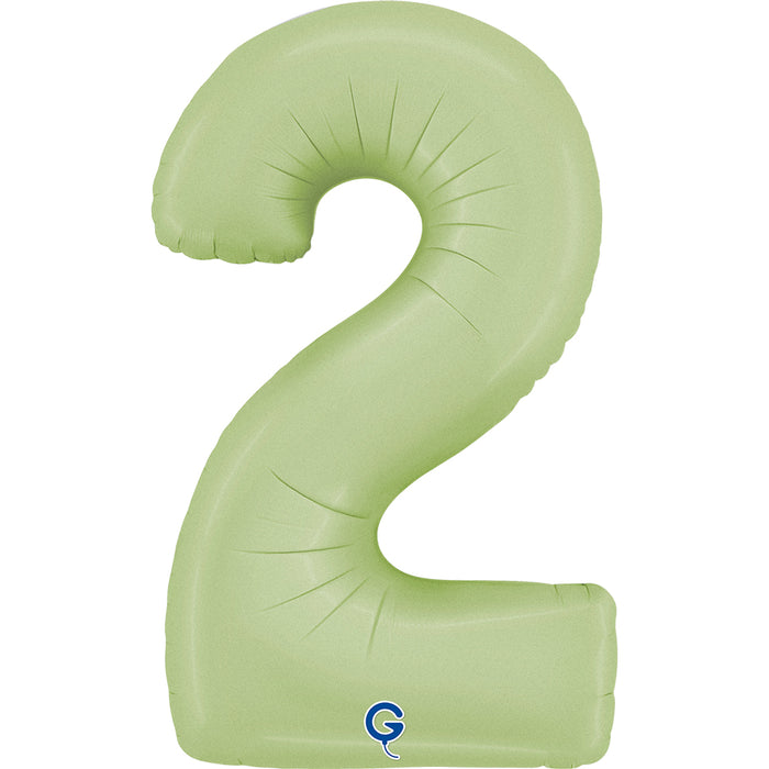 Riesenzahl Folienballon 26"/66cm | Satin Olive