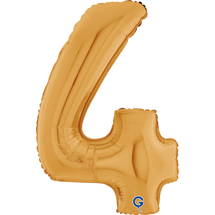 Riesenzahl Folienballon 26"/66cm | Gold #4