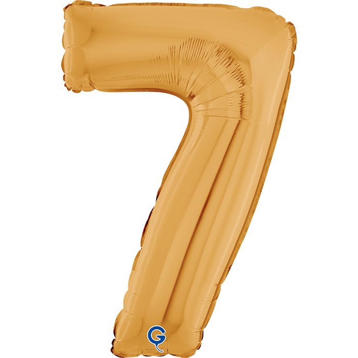 Riesenzahl Folienballon 26"/66cm | Gold #7