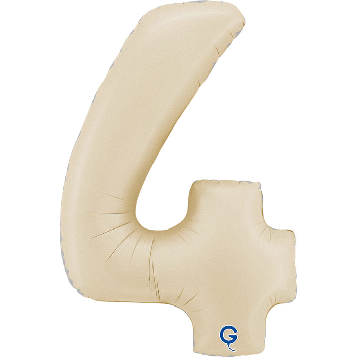 Riesenzahl Folienballon 26"/66cm | Satin Cream #4