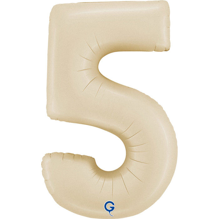 Riesenzahl Folienballon 26"/66cm | Satin Cream #9