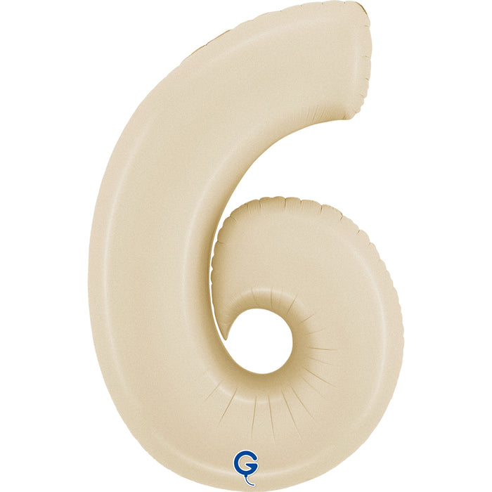 Riesenzahl Folienballon 26"/66cm | Satin Cream #9