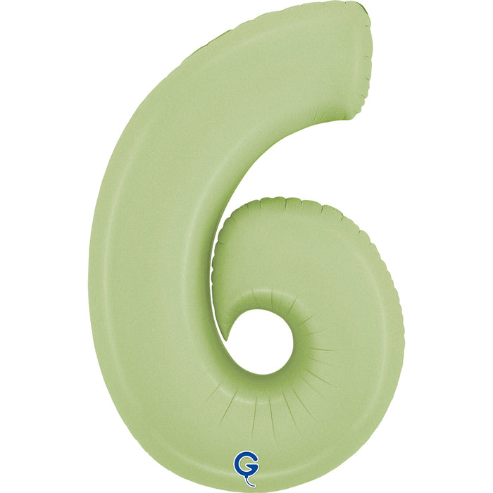Riesenzahl Folienballon 26"/66cm | Satin Olive #6