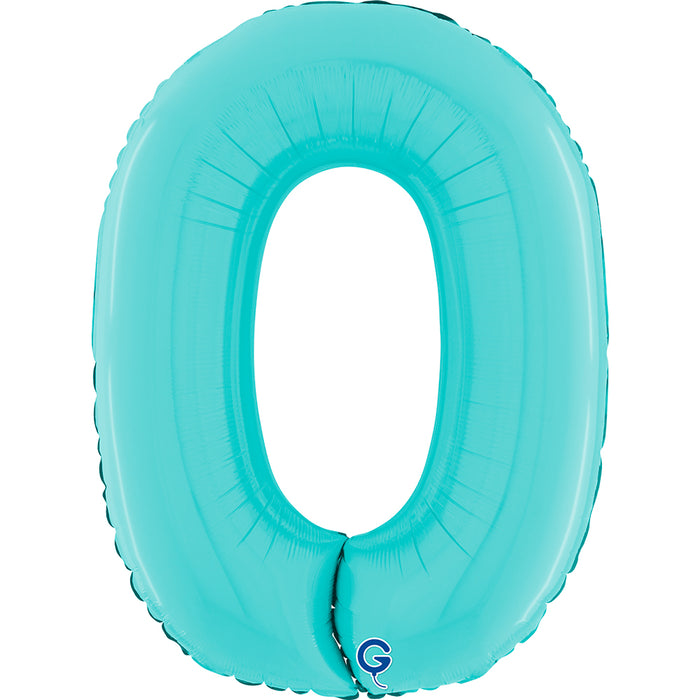 Riesenzahl Folienballon 26"/66cm | Pastel Blue