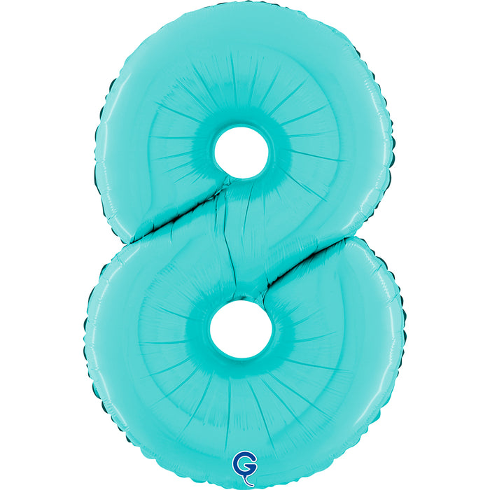 Riesenzahl Folienballon 26"/66cm | Pastel Blue