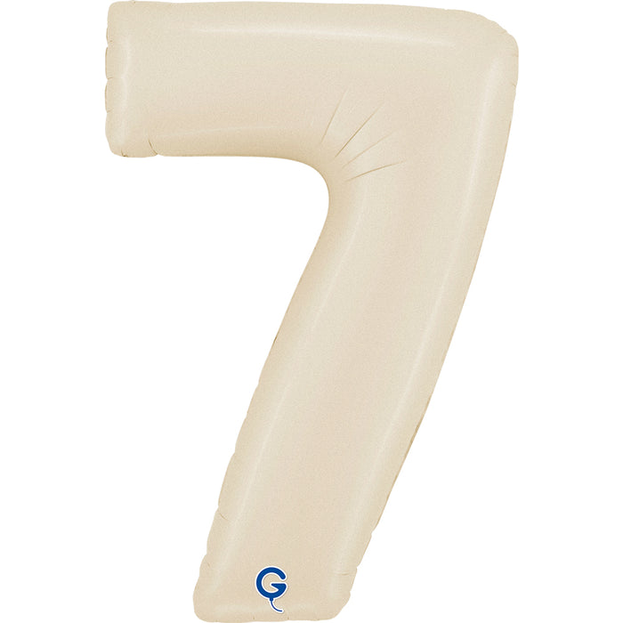 Riesenzahl Folienballon 26"/66cm | Satin Cream #9