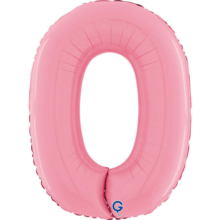 Riesenzahl Folienballon 26"/66cm | Pastel Pink