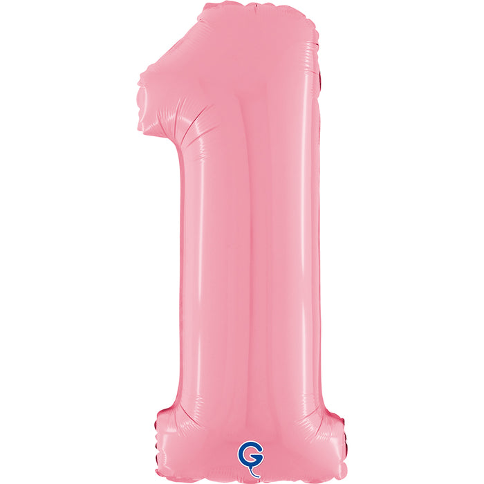Riesenzahl Folienballon 26"/66cm | Pastel Pink