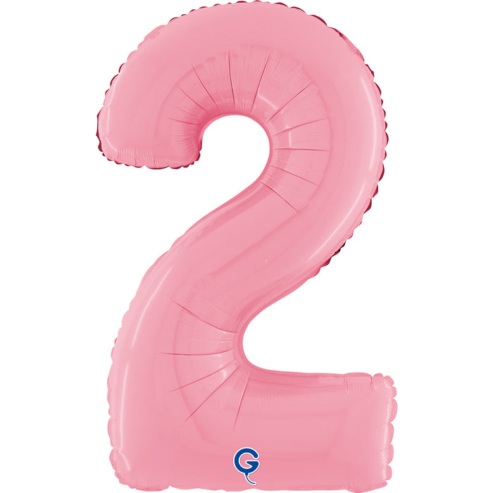 Riesenzahl Folienballon 26"/66cm | Pastel Pink