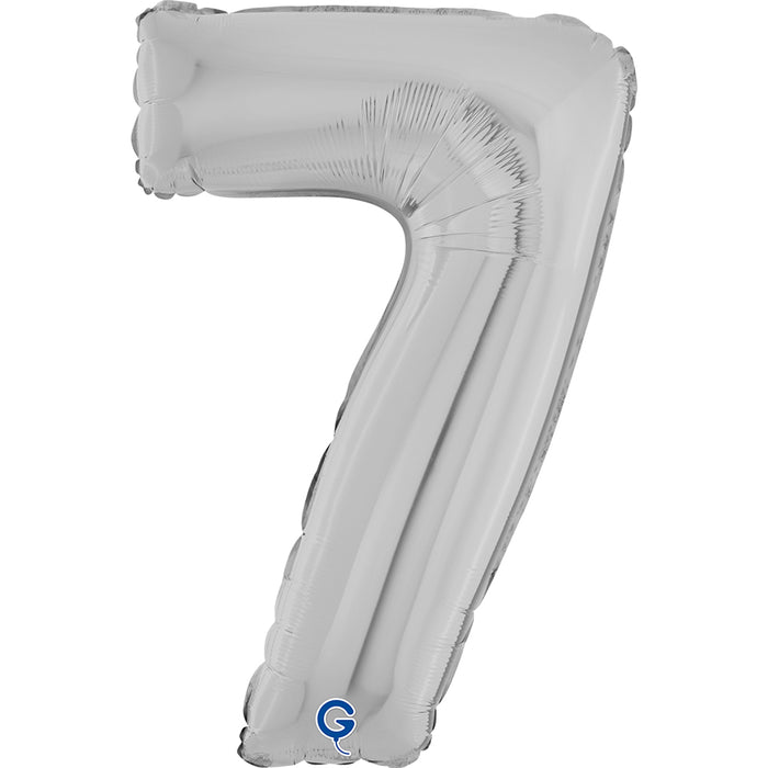 Riesenzahl Folienballon 26"/66cm | Silber