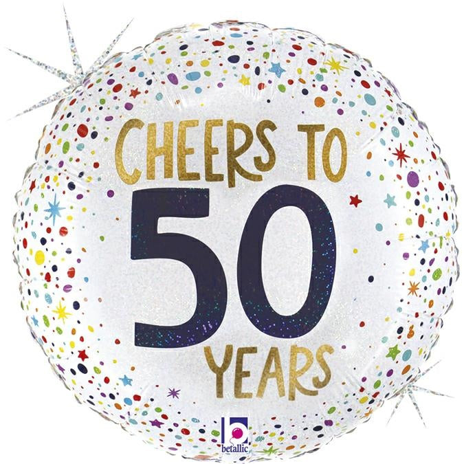 18"/Ø46cm Folienballon "Cheers to 50 Years"