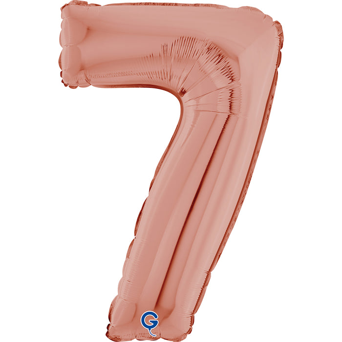 Riesenzahl Folienballon 26"/66cm | Rosegold #7