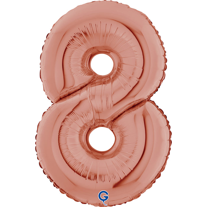 Riesenzahl Folienballon 26"/66cm | Rosegold