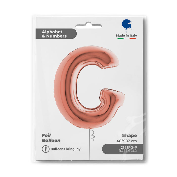 Riesenbuchstabe Folienballon 40"/102cm | Rosegold #G