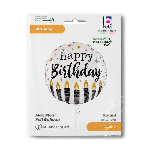 ABC18 Satin Metallic Birthday Candle 46 cm