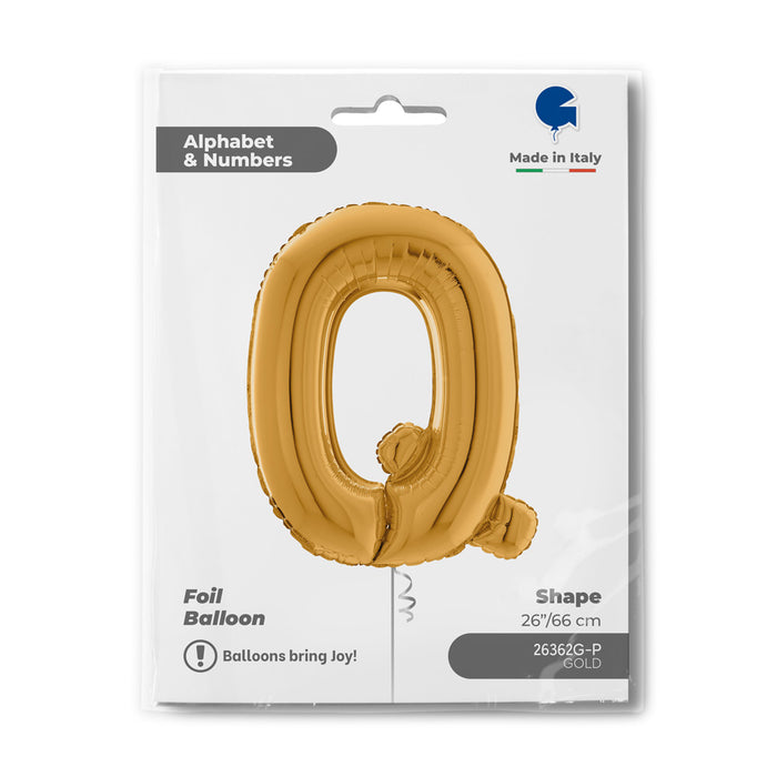 Riesenbuchstabe Folienballon 26"/66cm | Gold #Q