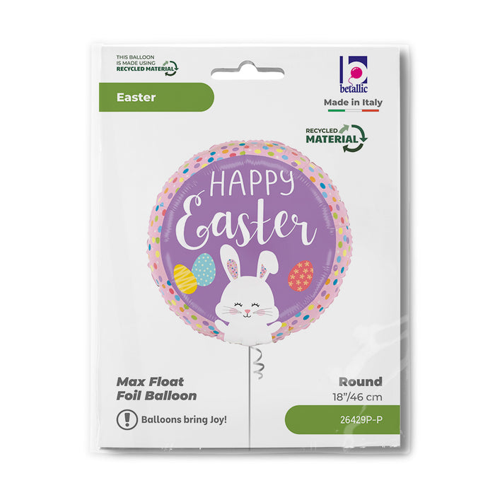 18"/Ø46cm Folienballon "Happy Easter"