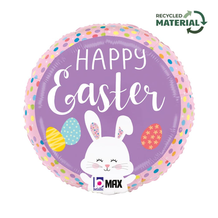 18"/Ø46cm Folienballon "Happy Easter"