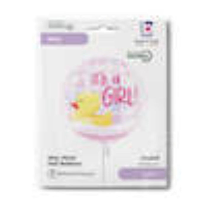 ABC18 Folienballon Ente "ItÂ´s a Girl"  | Ø 46 cm