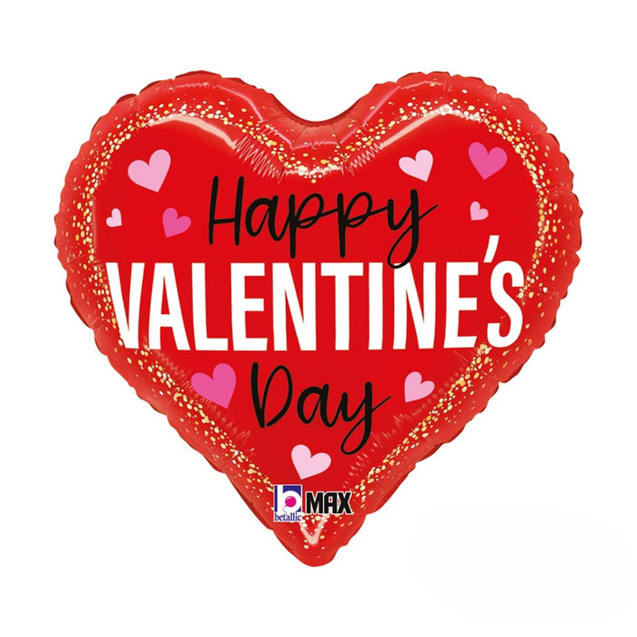ABC18 Herz Folienballon "Happy Valentine´s Day" | Ø 46 cm