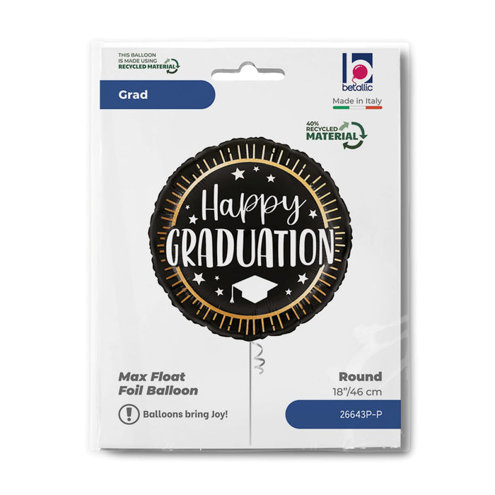 18"/Ø46cm Folienballon Happy Graduation
