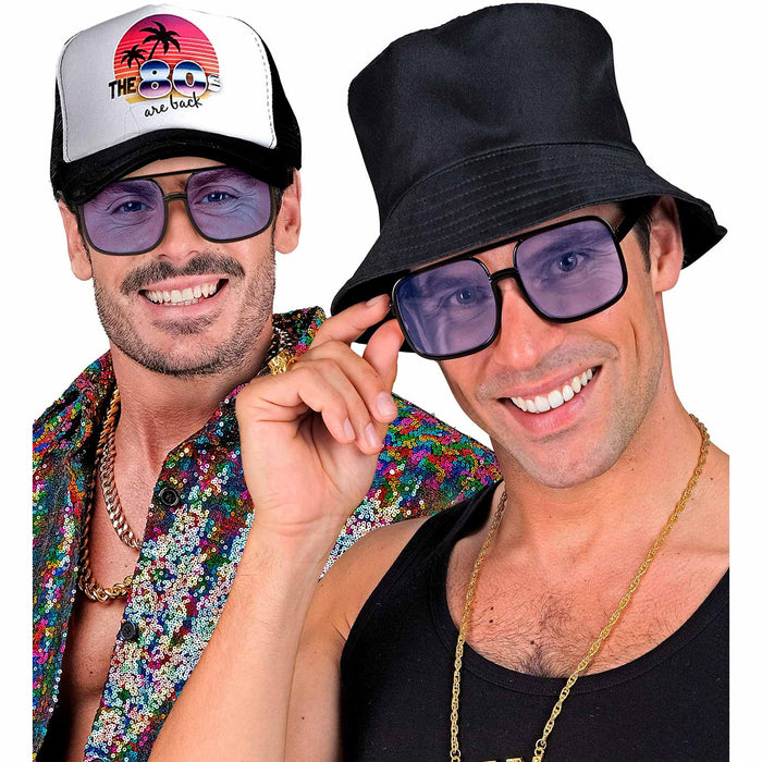 90er Jahre Brille "Hip Hop" | Hellblau