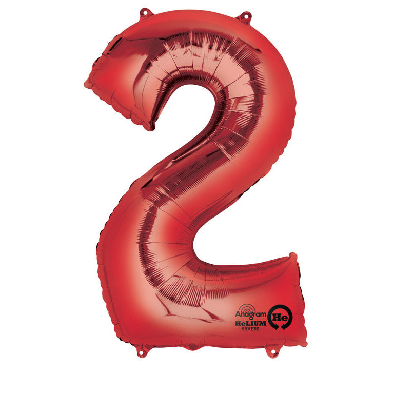 Zahlenballons in Rot