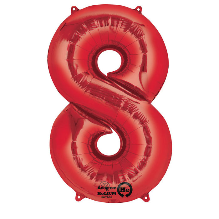 Riesenzahl #8 rot P50