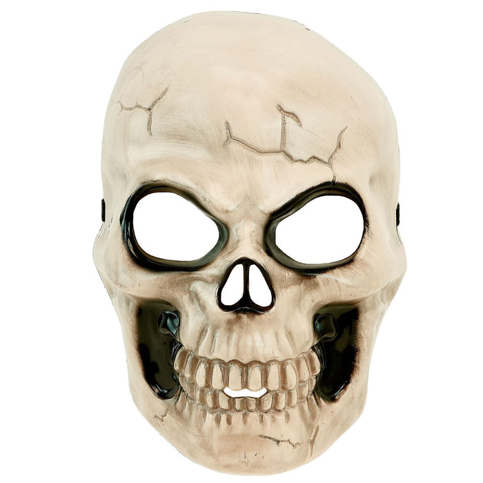 Halloween Maske "Totenkopf" für Kinder | Knochenfarbe Schwarz