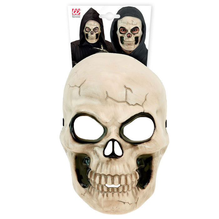 Halloween Maske "Totenkopf" | Knochenfarbe Schwarz