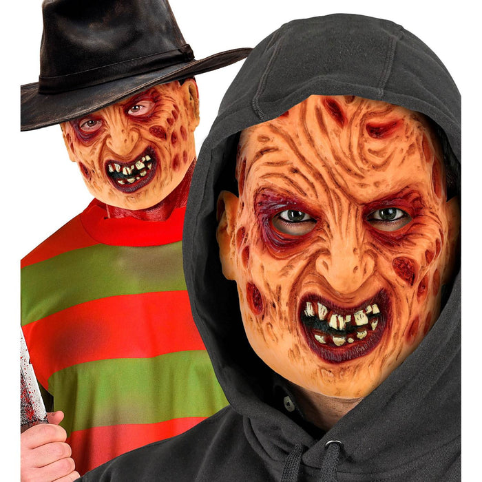 Halloween Maske "Horror verbranntes Gesicht" | Braun Rot