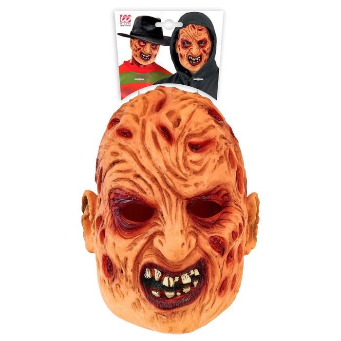 Halloween Maske "Horror verbranntes Gesicht" | Braun Rot