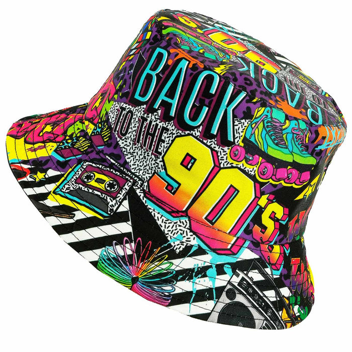 90er Jahre HIP HOP Anglerhut 90*s | Schwarz Bunt