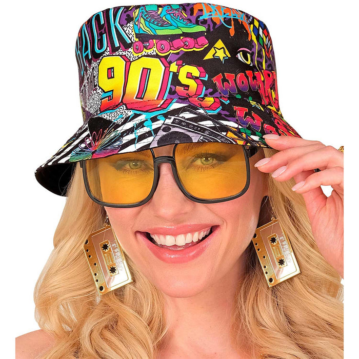 90er Jahre HIP HOP Anglerhut 90*s | Schwarz Bunt