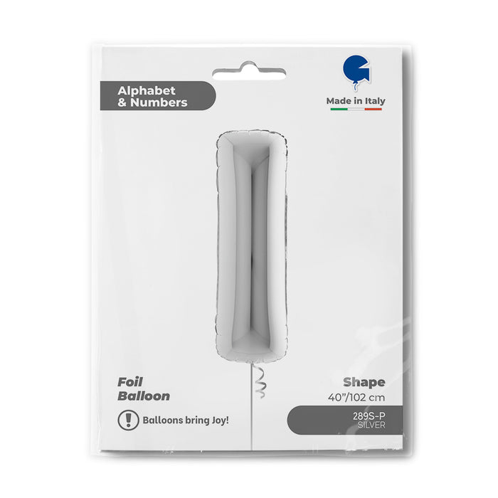 Riesenbuchstabe Folienballon 40"/102cm | Silber #I