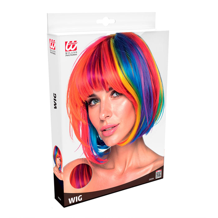 Bob Perücke "Regenbogen" für Erwachsene | Mehrfarbig