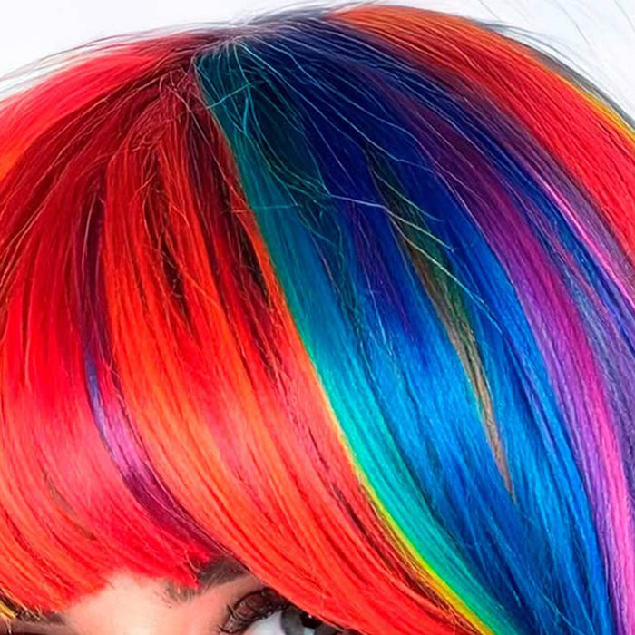 Bob Perücke "Regenbogen" für Erwachsene | Mehrfarbig