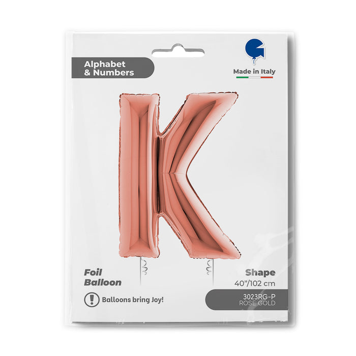Riesenbuchstabe Folienballon 40"/102cm | Rosegold #K